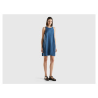 Benetton, Sleeveless Dress In Pure Linen