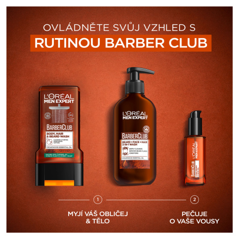 L'Oréal Paris Men Expert Barber Club čisticí gel na vousy, tvář a vlasy 3v1, 200 ml
