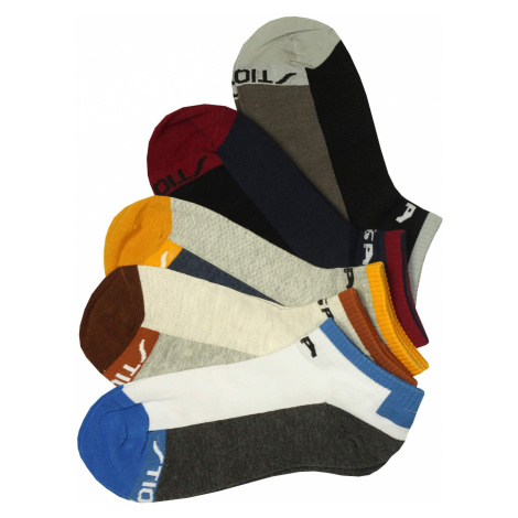 USA nízké ponožky pánské bavlněné CM148 - 3 bal vícebarevná PESAIL