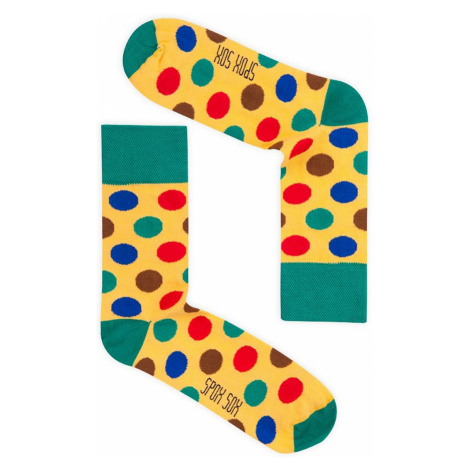 Unisex žluté ponožky Spox Sox Happy Dots