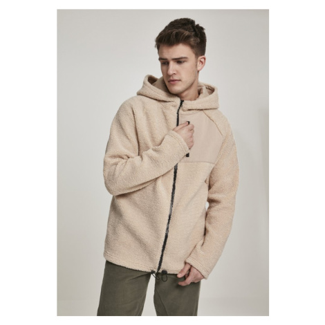 Hooded Sherpa Zip Jacket - darksand Urban Classics