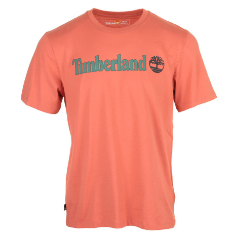 Timberland Linear Logo Short Sleeve Oranžová