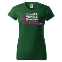DOBRÝ TRIKO Vtipné dámské tričko s potiskem SESTŘIČKA Barva: Lahvově zelená