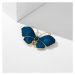 Éternelle Luxusní brož Swarovski Elements Modrý motýl B7171-9105066501A Modrá