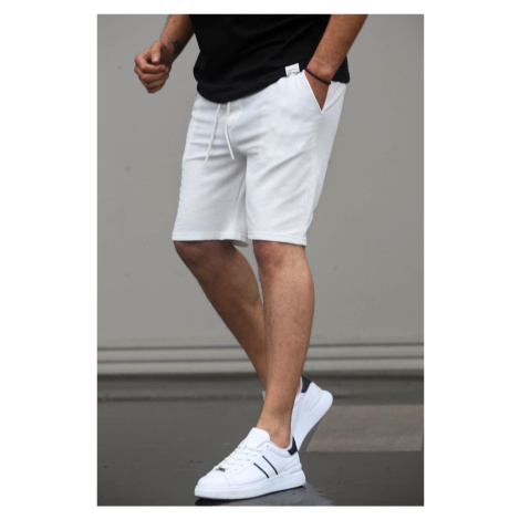 Madmext Men's Ecru Shorts 5438