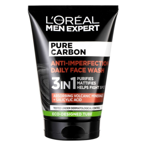 Loréal Paris Men Expert Pure Carbon 3v1 čisticí gel proti nedokonalostem pleti 100 ml
