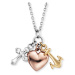Engelsrufer Stříbrný náhrdelník se symboly ERN-FLH-TRICO