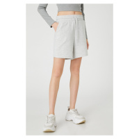 Koton Basic Shorts with Lace-Up Waist, Relaxed Fit.