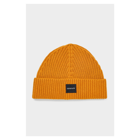 ČEPICE GANT UNISEX. COTTON RIB KNIT BEANIE hnědá