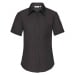 Black Poplin Shirt With Short Sleeves Fruit Of The Loom