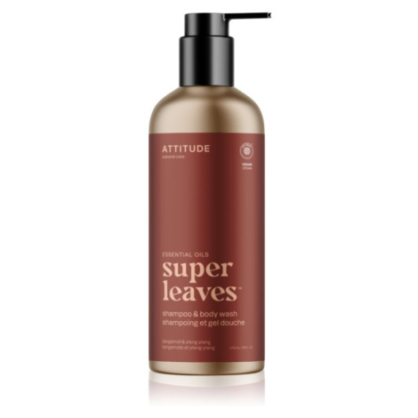 Attitude Super Leaves Bergamot & ylang-ylang šampon a sprchový gel 2 v 1 473 ml