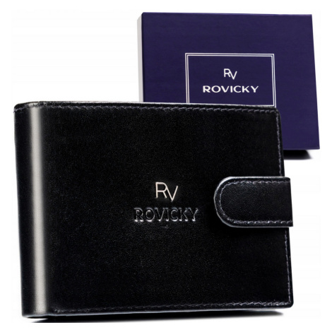 Klasická, horizontální pánská kožená peněženka Rovicky