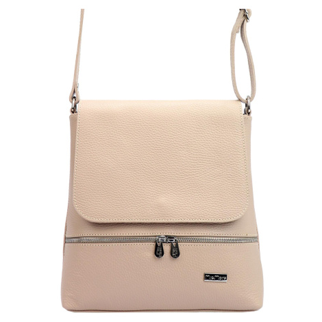 Kožená crossbody kabelka MiaMore 01-023 růžová