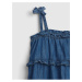 Modré holčičí dětské šaty denim tiered dress