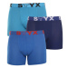 3PACK pánské boxerky Styx long sportovní guma modré (U9676869)