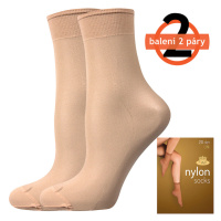 Lady B Nylon 20 Den Silonové ponožky - 6x2 páry BM000000615800100207 camel UNI
