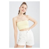 DEFACTO Cool Fitted Strapless Camisole Basic Blouse