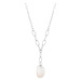 Preciosa Stříbrný náhrdelník Pearl Heart s říční perlou Preciosa