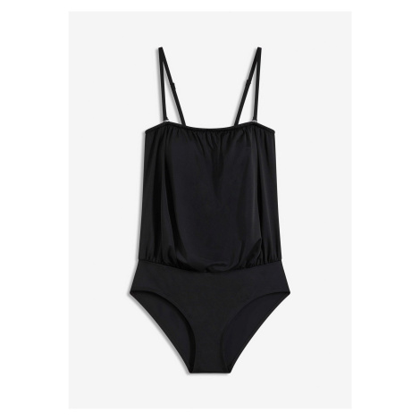 Bandeau jednodílné plavky s odnímatelnými ramínky Bonprix