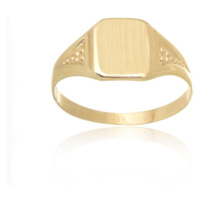 Pánský prsten ze žlutého zlata PP011F + DÁREK ZDARMA