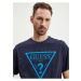 Tmavě modré pánské tričko Guess Reflective