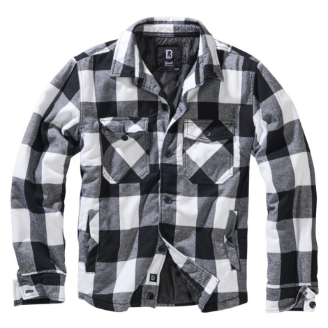 bunda zimní - Lumberjacket checked - BRANDIT - 9478-white/black check