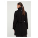 Kabát s příměsí vlny Bruuns Bazaar černá barva, přechodný