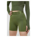 Tréninkové šortky P.E Nation Backcheck zelená barva, hladké, high waist