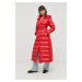 Péřová bunda Twinset dámská, červená barva, zimní