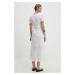 Bavlněné šaty Answear Lab bílá barva, midi