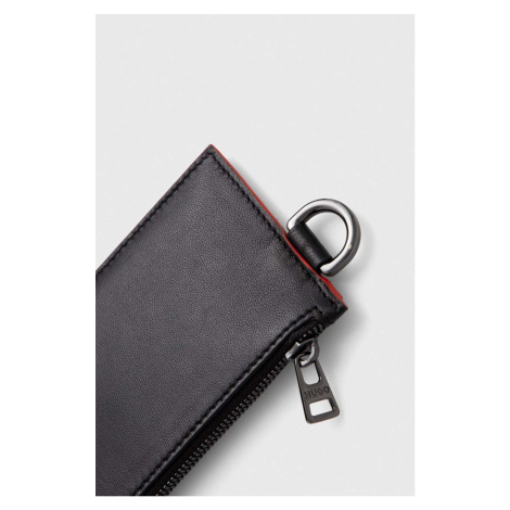 Kožená peněženka HUGO černá barva, 50511295 Hugo Boss