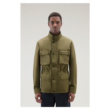 Bunda woolrich cotton linen field jacket zelená