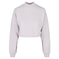 Dámský ostříhaný oversized potit High Neck Crew soft lilac