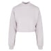 Dámský ostříhaný oversized potit High Neck Crew soft lilac