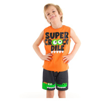 Denokids Crocodile Boy T-shirt Short Set