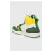 Kožené sneakers boty Lacoste L001 Leather Colorblock High-Top zelená barva, 45SMA0027