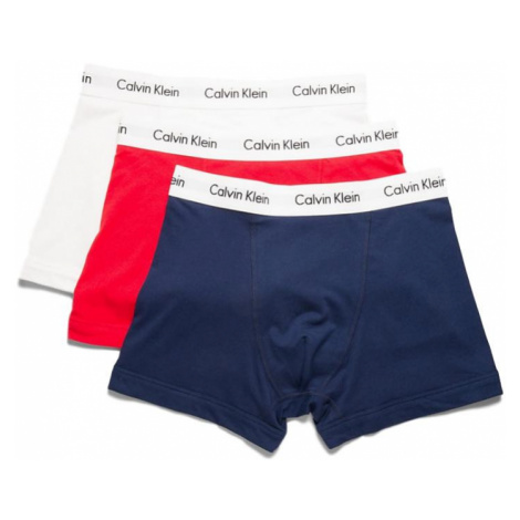 Calvin Klein Boxerky Premium 3 balení - bílá, červená, modrá