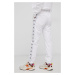 Kalhoty Champion 114563 dámské, bílá barva, hladké