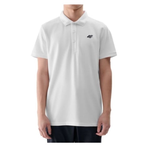 4F POLO SHIRT Pánské polo triko, bílá, velikost