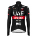 PISSEI Cyklistický dres s dlouhým rukávem zimní - UAE TEAM EMIRATES 23 - bílá/červená/černá