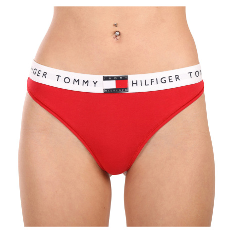 Dámská tanga Tommy Hilfiger červená (UW0UW06039 XLG)