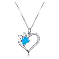 Luxusní náhrdelník srdce s tlapkou
