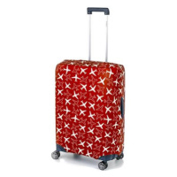 FLY-MY Obal na kufr Plane M - Spinner 60-70 cm, červený