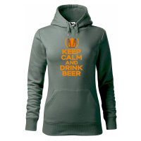 DOBRÝ TRIKO Dámská mikina s potiskem Keep calm beer