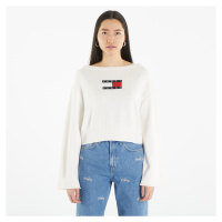 Tommy Jeans Lw Center Flag Pullover White