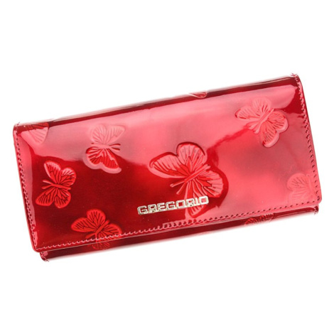 Luxusní dámská peněženka Butterfly, červená GREGORIO