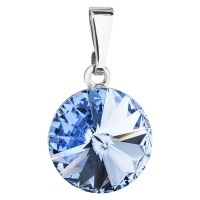 Přívěsek modrý Rivoli se Swarovski Elements Light Sapphire 12 mm