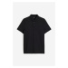H & M - Tričko's límečkem COOLMAX® Slim Fit - černá