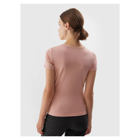 Dámské rychleschnoucí tričko 4FAW23TTSHF0896-56S růžové - 4F