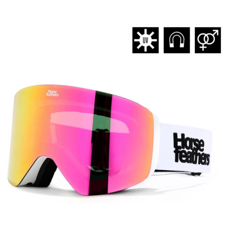 Horsefeathers Snowboardové brýle Colt - bílá/mirror růžová